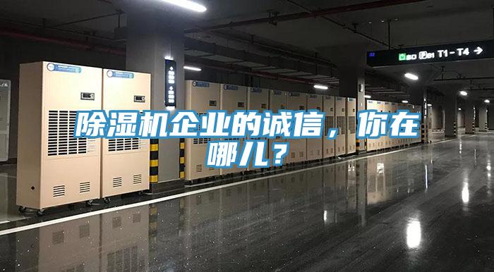 除濕機(jī)企業(yè)的誠信，你在哪兒？