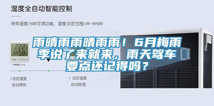 雨晴雨雨晴雨雨！6月梅雨季說了來就來，雨天駕車要點(diǎn)還記得嗎？