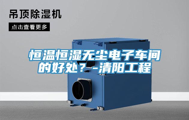 恒溫恒濕無塵電子車間的好處？-清陽工程